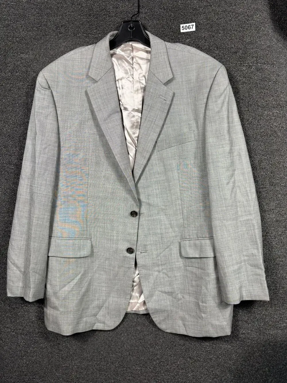 Ralph Ralph Lauren Blazer Mens 44R Gray 100% Wool Two Button Double Vent Lined